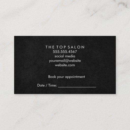 メイクアップとキス 予約カード (裏面)