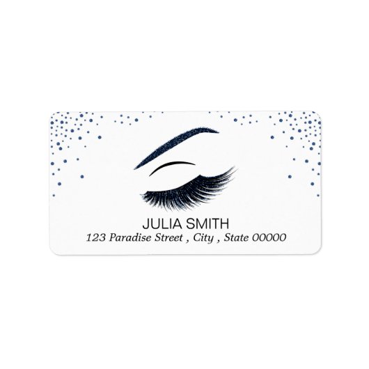 メイクアップとグリッター効果 ラベル (正面)