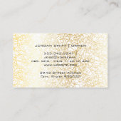 メイクアップとヘアアイコン |金ゴールドテクスチャ背景 名刺 (裏面)