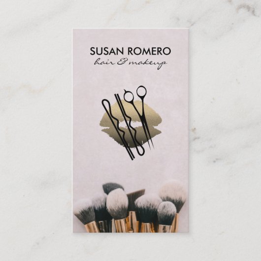 メイクアップとヘアアポイントメント |キス 予約カード (正面)