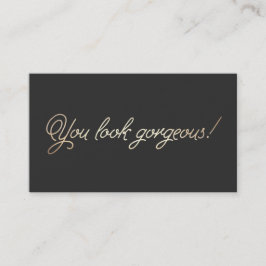 メイクアップとヘアスタイリスト金ゴールドタイポグラフィアポイントメント 予約カード