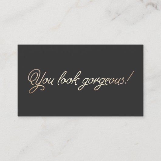 メイクアップとヘアスタイリスト金ゴールドタイポグラフィアポイントメント 予約カード (正面)