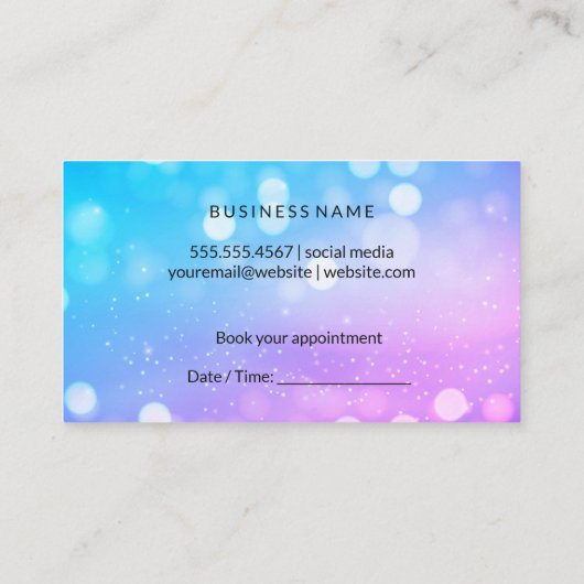 メイクアップとヘアツールのアクセサリー 予約カード (裏面)