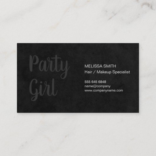 メイクアップとヘア/フェイクグリッター 名刺 (裏面)