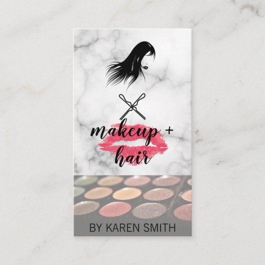 メイクアップとヘア |ボーティシャン |スタイリスト 名刺 (正面)