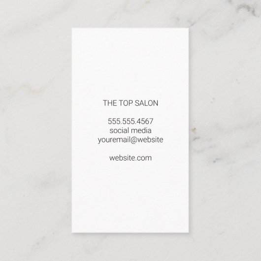 メイクアップとヘア |ボーティシャン |美容師 名刺 (裏面)