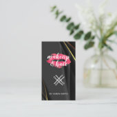 メイクアップとヘア | リップスティックキス 名刺 (スタンド正面)