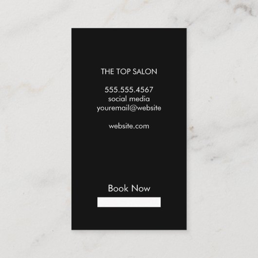 メイクアップとヘア | リップスティックキス 名刺 (裏面)