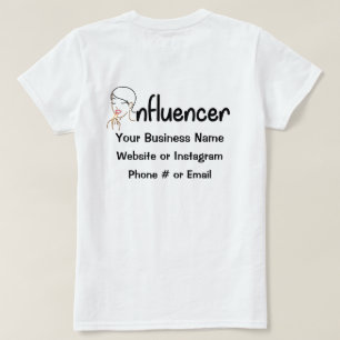 メイクアップと美しいインフルエンサーTシャツ Tシャツ