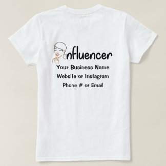 メイクアップと美しいインフルエンサーTシャツ Tシャツ