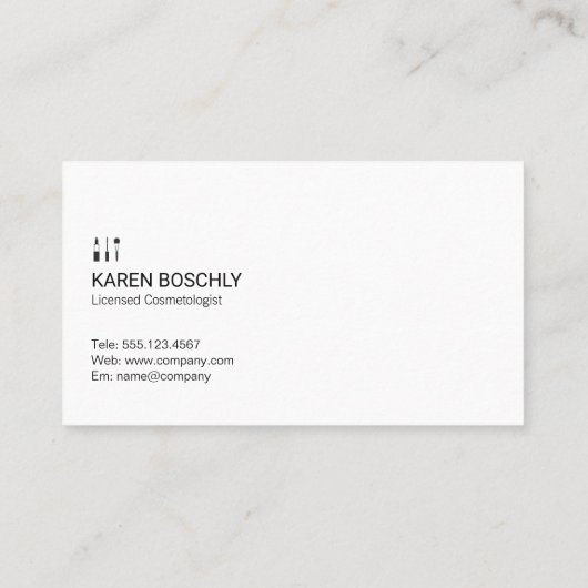 メイクアップと美しい 名刺 (裏面)