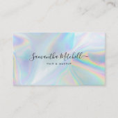 メイクアップと美しいQRコードビューティシアンスクリプト 名刺 (正面)