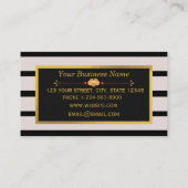 メイクアップと美容師美しいサロンピンクフローラ 名刺 (裏面)