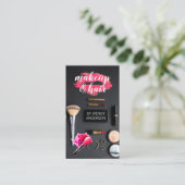 メイクアップと美容師 | サロンブラシ 名刺 (スタンド正面)