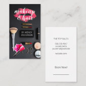 メイクアップと美容師 | サロンブラシ 名刺 (正面/裏面)