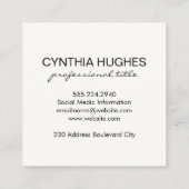 メイクアップと美容師 | レザー スクエア名刺 (裏面)