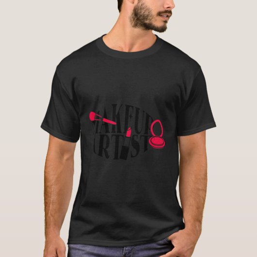 メイクアップと美容師 Tシャツ (正面)