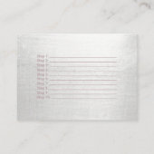 メイクアップのアプリケーションの指示バラ金ゴールドの唇 アドバイスカード (裏面)