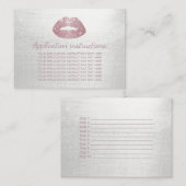 メイクアップのアプリケーションの指示バラ金ゴールドの唇 アドバイスカード (正面/裏面)