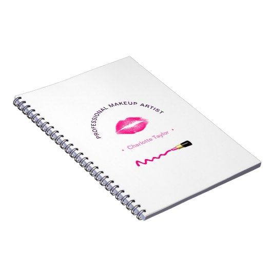 メイクアップの美しいアーティストかパーソナライズされたわいい ノートブック (右側)