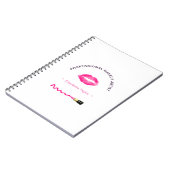 メイクアップの美しいアーティストかパーソナライズされたわいい ノートブック (左側)