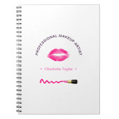 メイクアップの美しいアーティストかパーソナライズされたわいい ノートブック (正面)