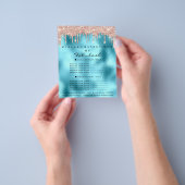 メイクアップまつげ美しいサロンアイズドリップブルー チラシ (手)