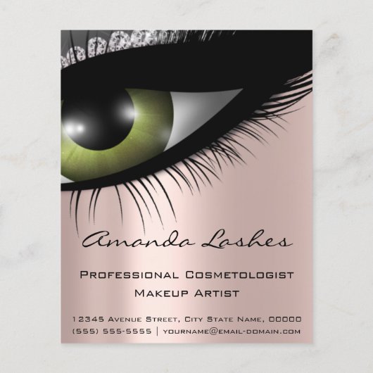 メイクアップまつげ美しいサロングリーンアイズダイヤモンド チラシ (裏面)