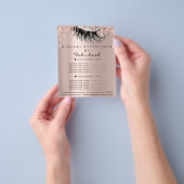 メイクアップまつげ美しいサロンピンクローズダイヤモンド チラシ (手)