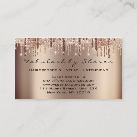 メイクアップまつ毛の美容用ハサミバラスキンドリップ 名刺 (裏面)