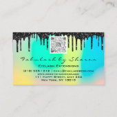 メイクアップまつ毛エクステンションQRコードドリップホログ 名刺 (裏面)