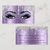 メイクアップまつ毛グレーシルバーパープルドリップ 名刺 (正面/裏面)