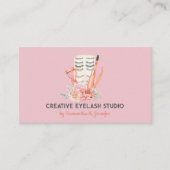 メイクアップまつ毛セラーピンクスタイルオレンジ 名刺 (正面)