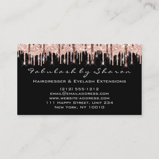 メイクアップまつ毛ヘアドライザーシザーブラックバラ 名刺 (裏面)