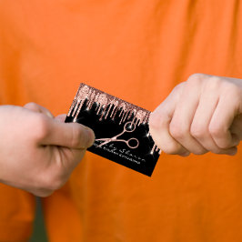 メイクアップまつ毛ヘアドライザーシザーブラックバラ 名刺