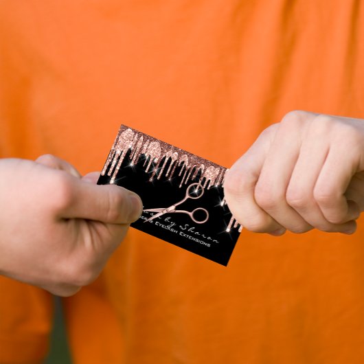 メイクアップまつ毛ヘアドライザーシザーブラックバラ 名刺