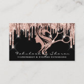 メイクアップまつ毛ヘアドライザーハサミバラドリップヘア 名刺 (正面)