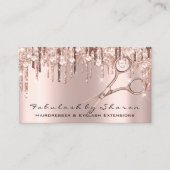 メイクアップまつ毛ヘアドライザーハサミバラ結晶 名刺 (正面)