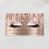 メイクアップまつ毛ヘアドライザーハサミバラ金ゴールド肌 名刺 (正面)