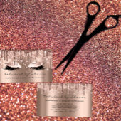 メイクアップまつ毛ヘアドライザーハサミバラ金ゴールド肌 名刺