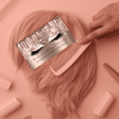 メイクアップまつ毛ヘアドライザーハサミバラ金ゴールド肌 名刺