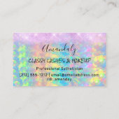 メイクアップまつ毛マイクロブレードが蓮パープルブシンをドリップ 名刺 (裏面)