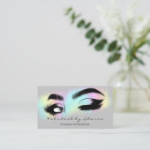 メイクアップまつ毛QRコードロゴマイクロブレード眉 名刺 (スタンド正面)