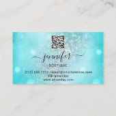 メイクアップまつ毛QRコード海グリッターアイダイヤモンド 名刺 (裏面)