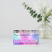 メイクアップまばたきアポイントメントリマインダーホログラフィック 名刺 (スタンド正面)