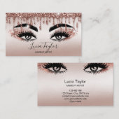 メイクアップまばたきバラ金ゴールドグリッタードライブ 名刺 (正面/裏面)