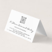 メイクアップまばたきブラックドリップQRコードホワイトインサート 名刺 (裏面)