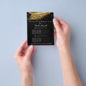 メイクアップまばたき金ゴールド紙吹雪フライヤー1ページ価格 チラシ (手)