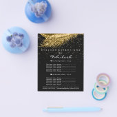 メイクアップまばたき金ゴールド紙吹雪フライヤー1ページ価格 チラシ (シングル)