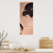 メイクアップをする女性 ポスター (キッチン)
